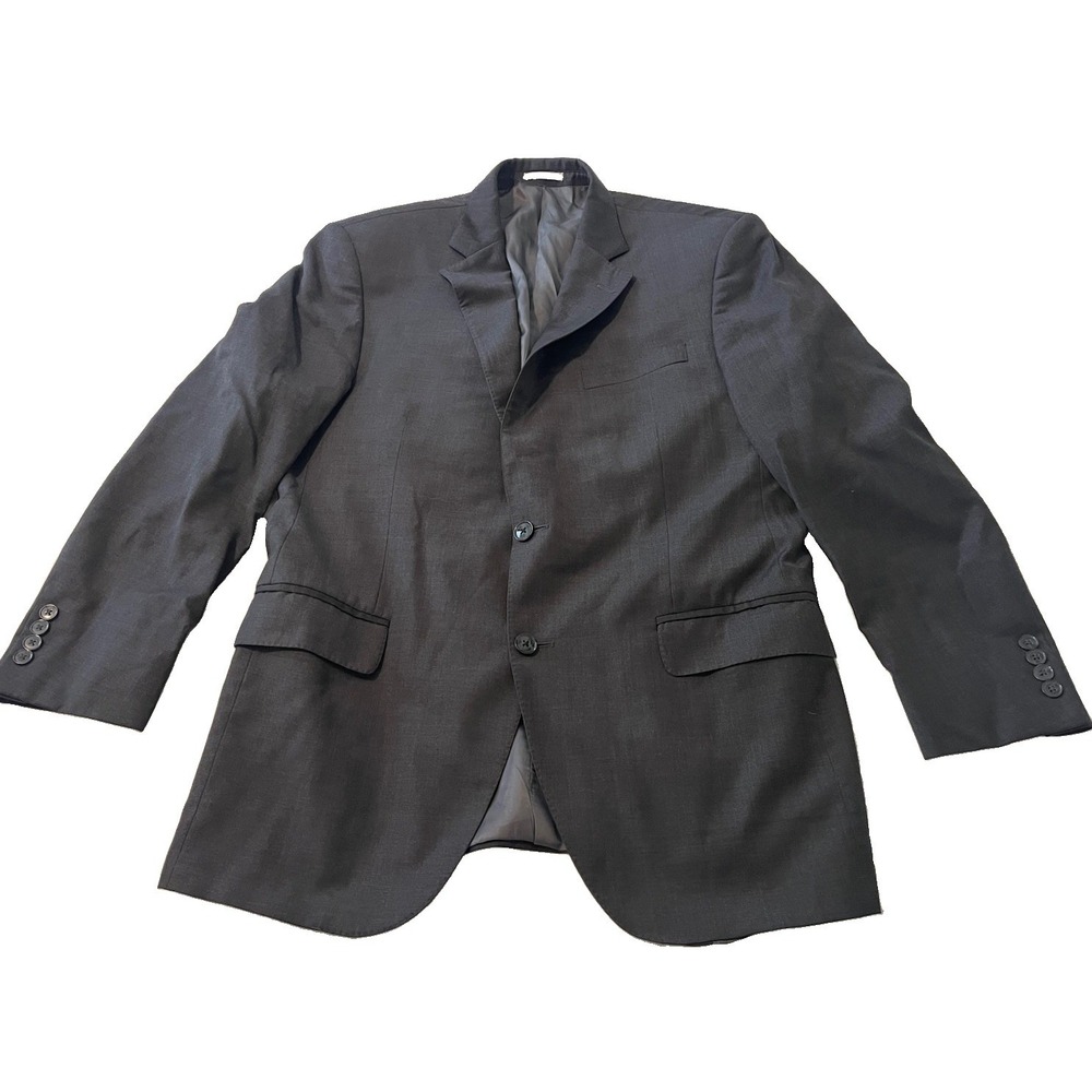 Peter Millar Mens Wool 2 Button Sport Coat Jacket Blazer in Grey Size 42R